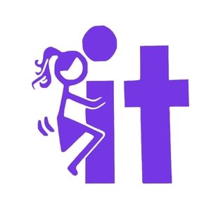 Purple Girl Fuck It Premium permanent vinyl decal 5Wx5.5H